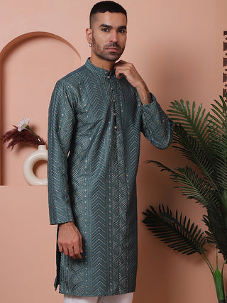 Men's Embroidered and Sequins Kurtas