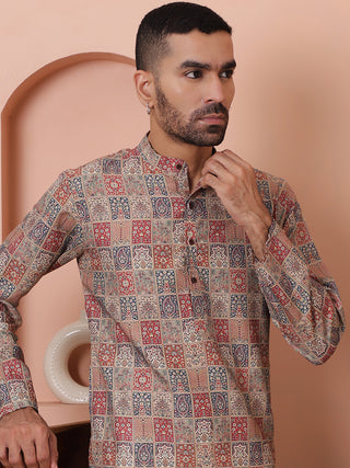 Men Printed Cotton Kurtas