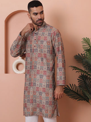 Men Printed Cotton Kurtas