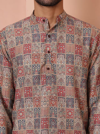 Men Printed Cotton Kurtas