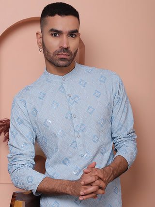 Men's Sequins and Embroidered Kurtas