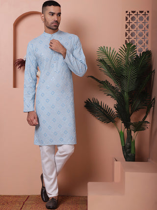 Men's Sequins and Embroidered Kurtas