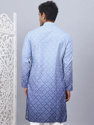 Men's Ombre Pure Cotton Straight Kurta