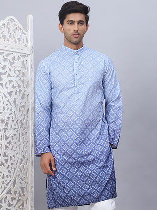 Men's Ombre Pure Cotton Straight Kurta