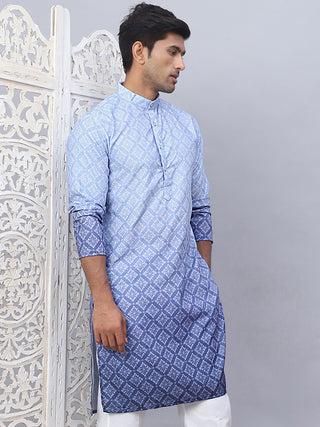 Men's Ombre Pure Cotton Straight Kurta