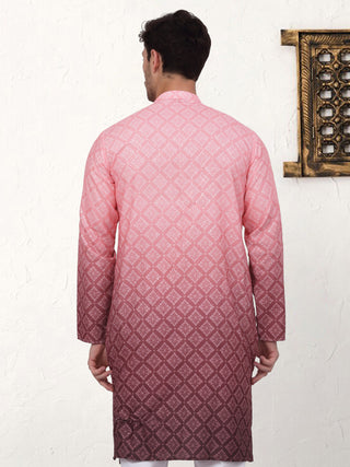 Men's Ombre Pure Cotton Straight Kurta