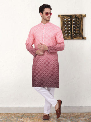 Men's Ombre Pure Cotton Straight Kurta