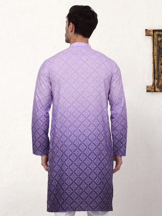 Men's Ombre Pure Cotton Straight Kurta