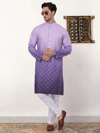 Men's Ombre Pure Cotton Straight Kurta