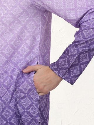 Men's Ombre Pure Cotton Straight Kurta