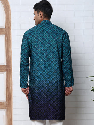 Ombre Printed Kurta For Men