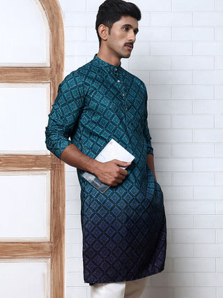 Ombre Printed Kurta For Men