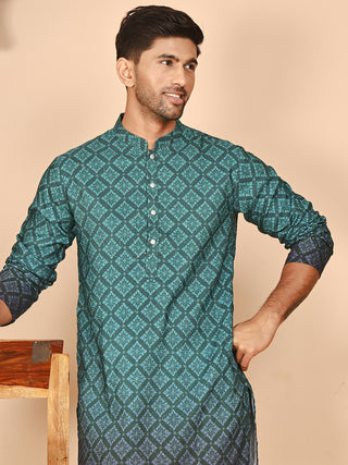 Ombre Printed Kurtas For Men