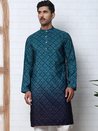 Ombre Printed Kurta For Men
