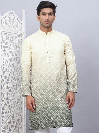 Men's Ombre Pure Cotton Straight Kurta