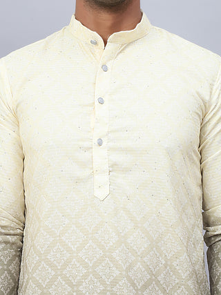 Men's Ombre Pure Cotton Straight Kurta