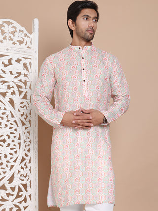 Men's Printed Pure Cotton Kurtas