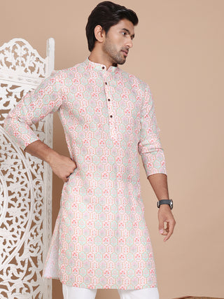 Men's Printed Pure Cotton Kurtas