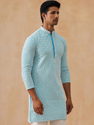 Men's Chikankari Embroidered and Sequence Kurtas
