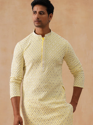 Men's Chikankari Embroidered and Sequence Kurtas