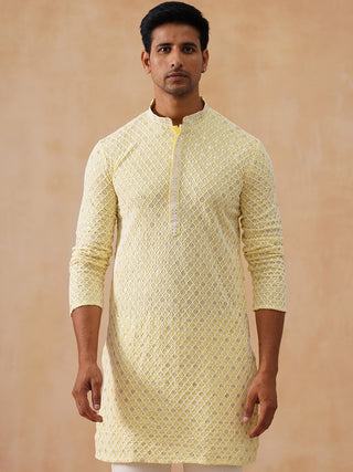 Men's Chikankari Embroidered and Sequence Kurtas