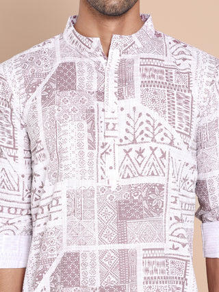 Geometric Printed Short Kurta