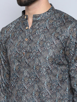 Printed Cotton Short kurta for Men