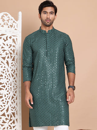 Embroidered and Sequence Kurta For Men.