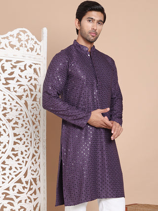 Embroidered and Sequence Kurta For Men.