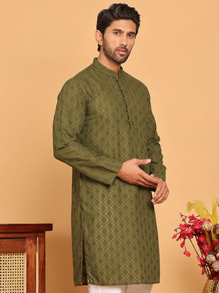 Embroidered Cotton Kurtas for Men