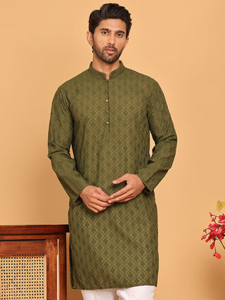 Embroidered Cotton Kurtas for Men