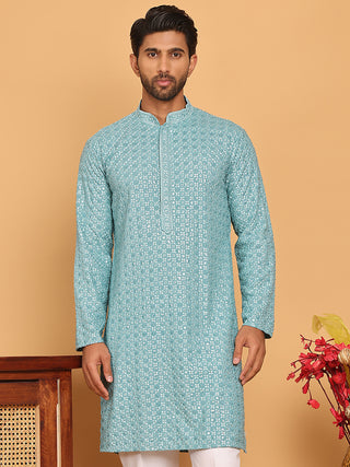 Viscose Sequins and Embroidered Kurtas for Men