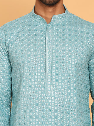 Viscose Sequins and Embroidered Kurtas for Men