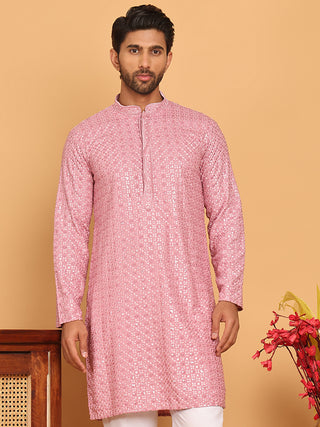 Viscose Sequins and Embroidered Kurtas for Men