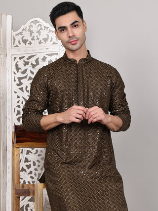 Viscose Sequins and Embroidered Kurtas for Men