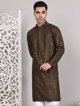 Viscose Sequins and Embroidered Kurtas for Men