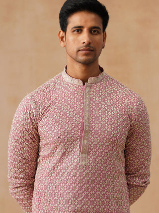 Embroidered Viscose Kurtas For Men