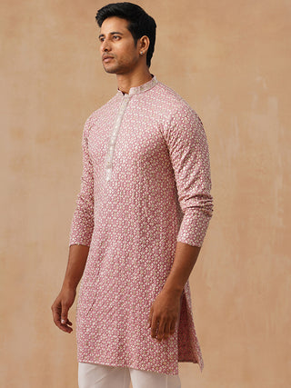 Embroidered Viscose Kurtas For Men