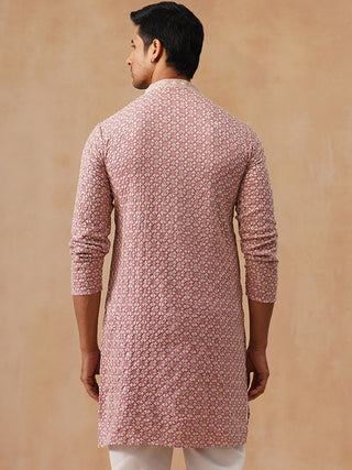 Embroidered Viscose Kurtas For Men