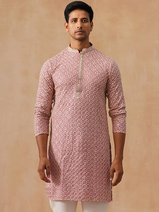 Embroidered Viscose Kurtas For Men