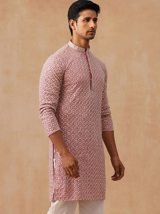 Embroidered Viscose Kurtas For Men