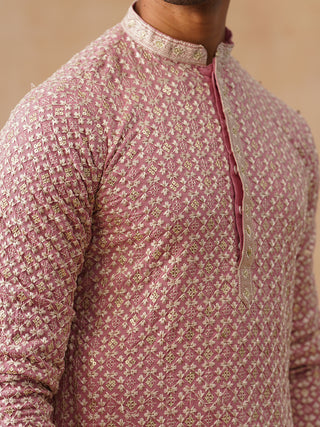 Embroidered Viscose Kurtas For Men