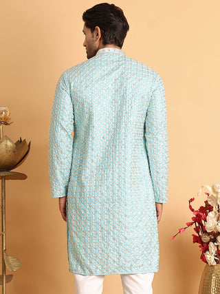 Embroidered Viscose Kurtas For Men