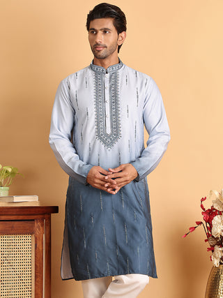 Ombre Printed Straght Kurtas for Men