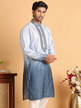 Ombre Printed Straght Kurtas for Men