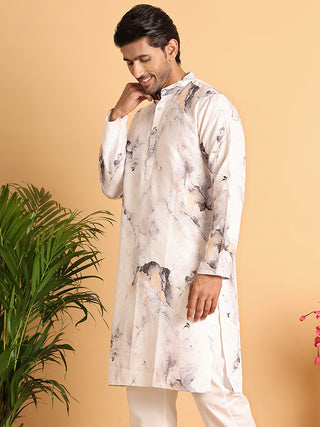 Marble Printed Sequin Cotton Kurtas.