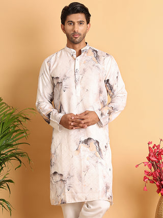 Marble Printed Sequin Cotton Kurtas.