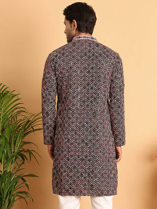 Embroidered Viscose Kurtas For Men