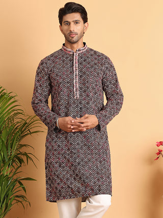 Embroidered Viscose Kurtas For Men