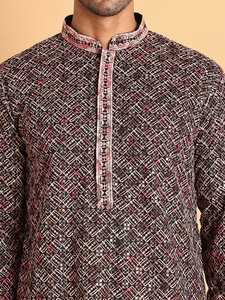 Embroidered Viscose Kurtas For Men
